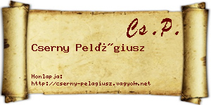 Cserny Pelágiusz névjegykártya